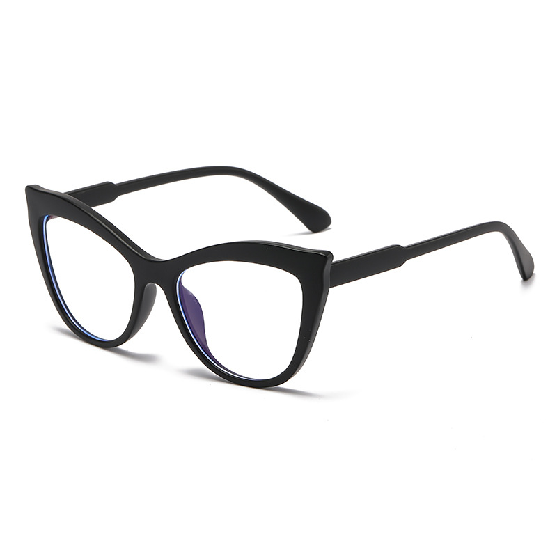 Lunettes œil de chat à la mode pour femmes, monture de lunettes personnalisée bloquée de couleur, nouvelles lunettes d'ordinateur transparentes Anti-lumière bleue