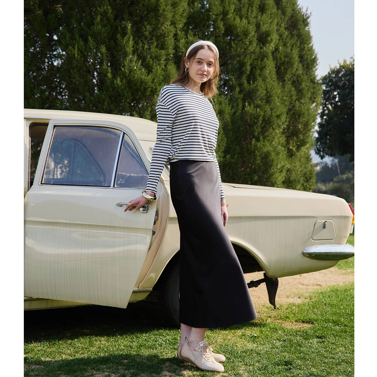 Jupe en satin pour femme AP 2026, printemps et été, couleur unie, haute qualité