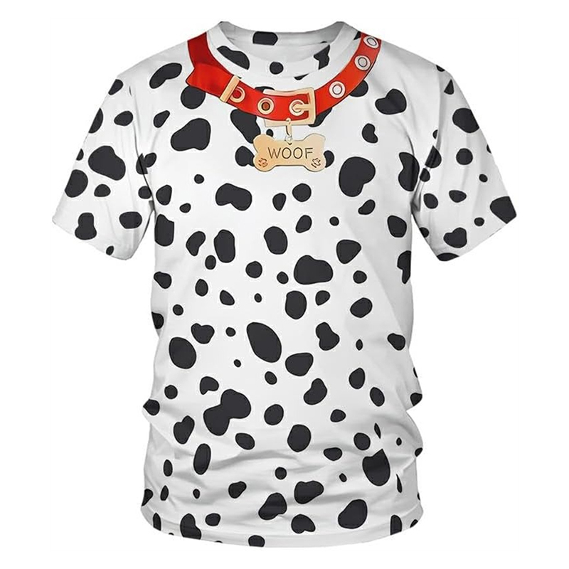 Jeu de rôle Animal amusant léopard t-shirt hommes à manches courtes col rond personnalité t-shirts Hip Hop rue Cosplay impression rayures t-shirt
