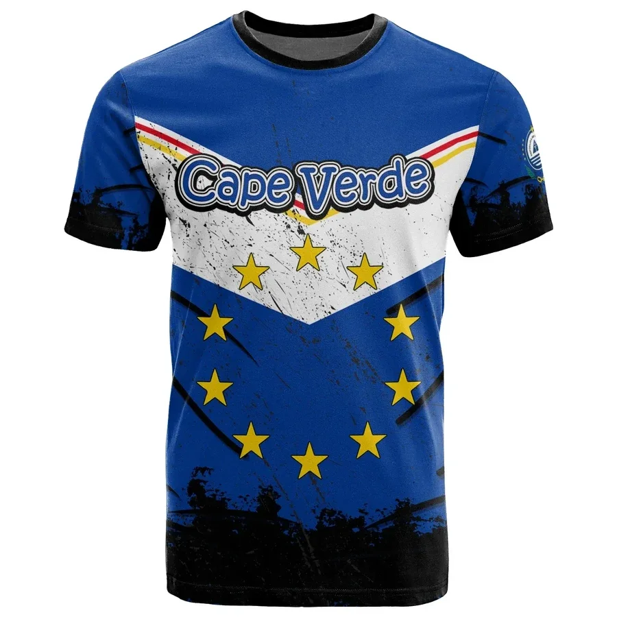 Cape Verde drapeau National emblème imprimé T-shirt casquette Vert Caboverde hommes femmes T-shirt vert Bandana Vert surdimensionné célébration t-shirts