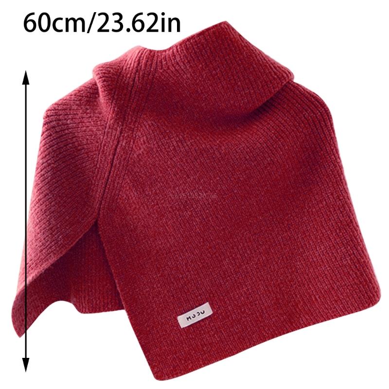 Châle en fausse laine pour l'extérieur, écharpe tricotée à col roulé, Ponchos Capelet X4YC