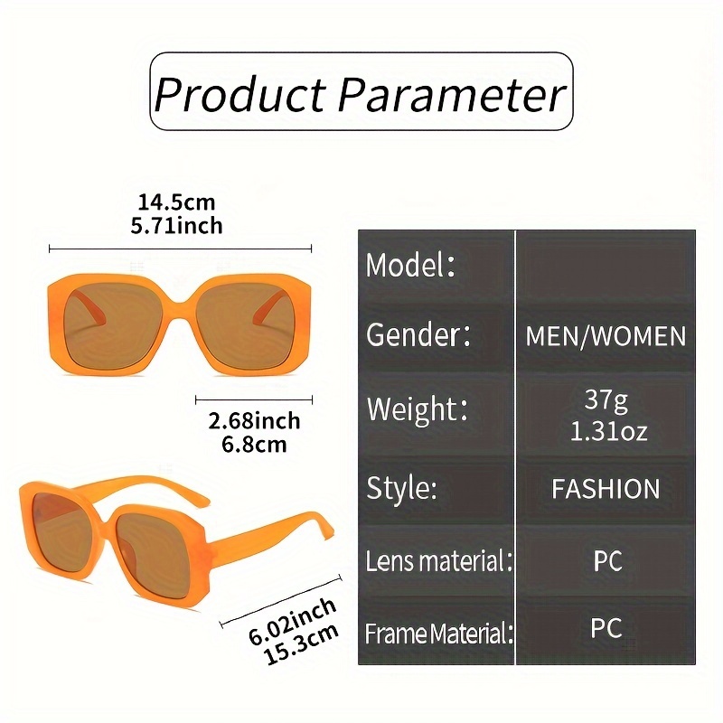 Nouvelles lunettes de soleil Festive Beach Party Club : montures surdimensionnées et carrées dans des couleurs vives – Parfaites pour le plaisir d'été! Voyages en plein air