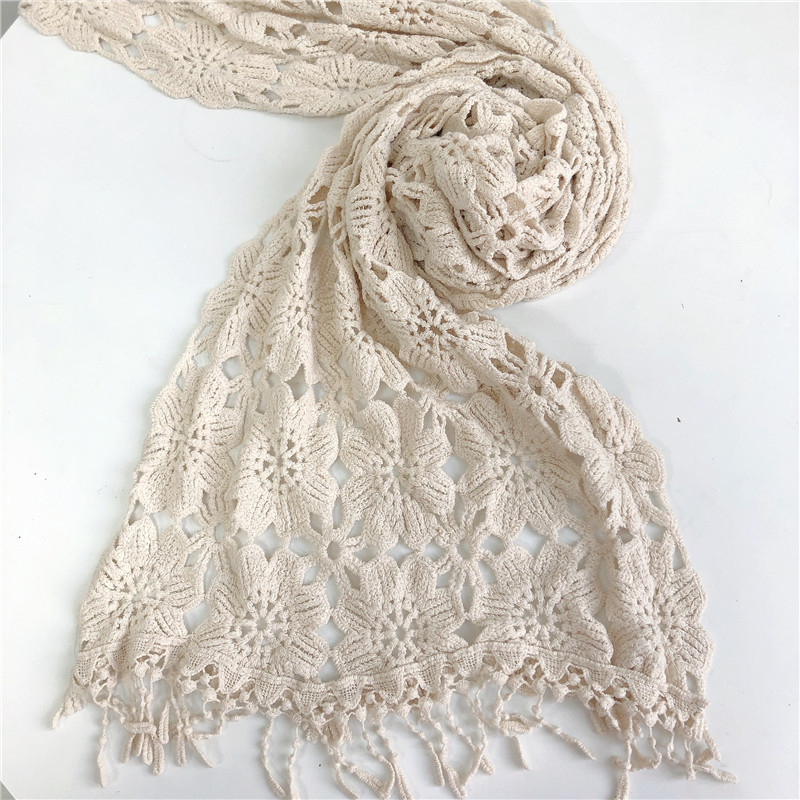 Écharpe longue chaude d'hiver en tricot, foulards épais pour femmes