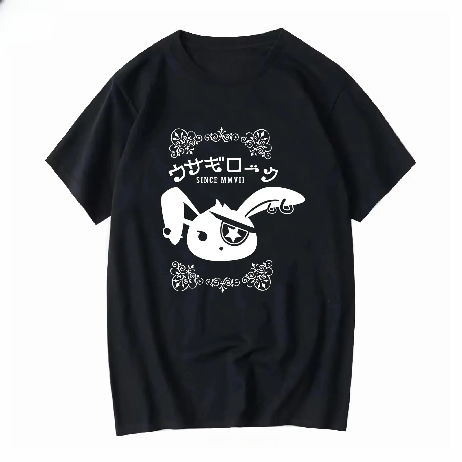 T-shirt Punk Bunny Pastel Goth Rabbit Gothic Jrock Yami Kawaii Visual Kei Emo à manches courtes, motif graphique vintage, décontracté, pour femme, style Y2K