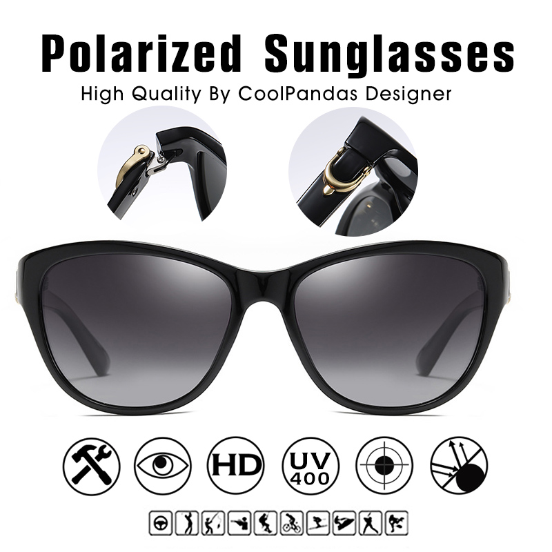 Lunettes de soleil œil de chat polarisées pour femme, design de marque de luxe 2026, élégantes, pour la conduite