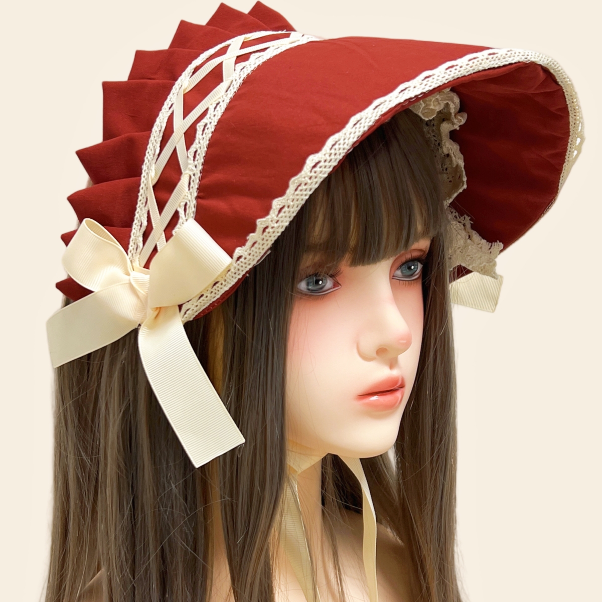 Chapeau Lolita en dentelle de style pastChev, magnifique bonnet, pièce de sauna victorienne, casquette plate de fête élégante, accessoire de cosplay