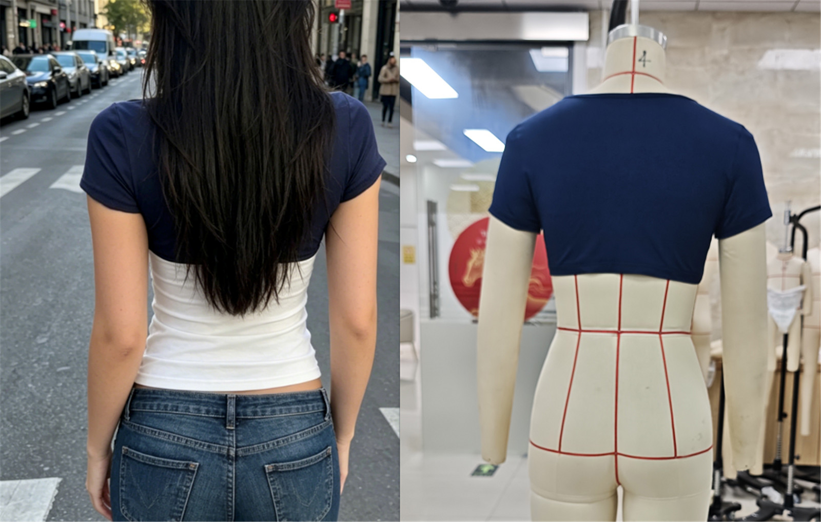Haut court à col en V pour femme, style camisole, manches courtes, à nouer devant, coupe ajustée, couleur unie bleu marine et blanc, idéal pour l'été