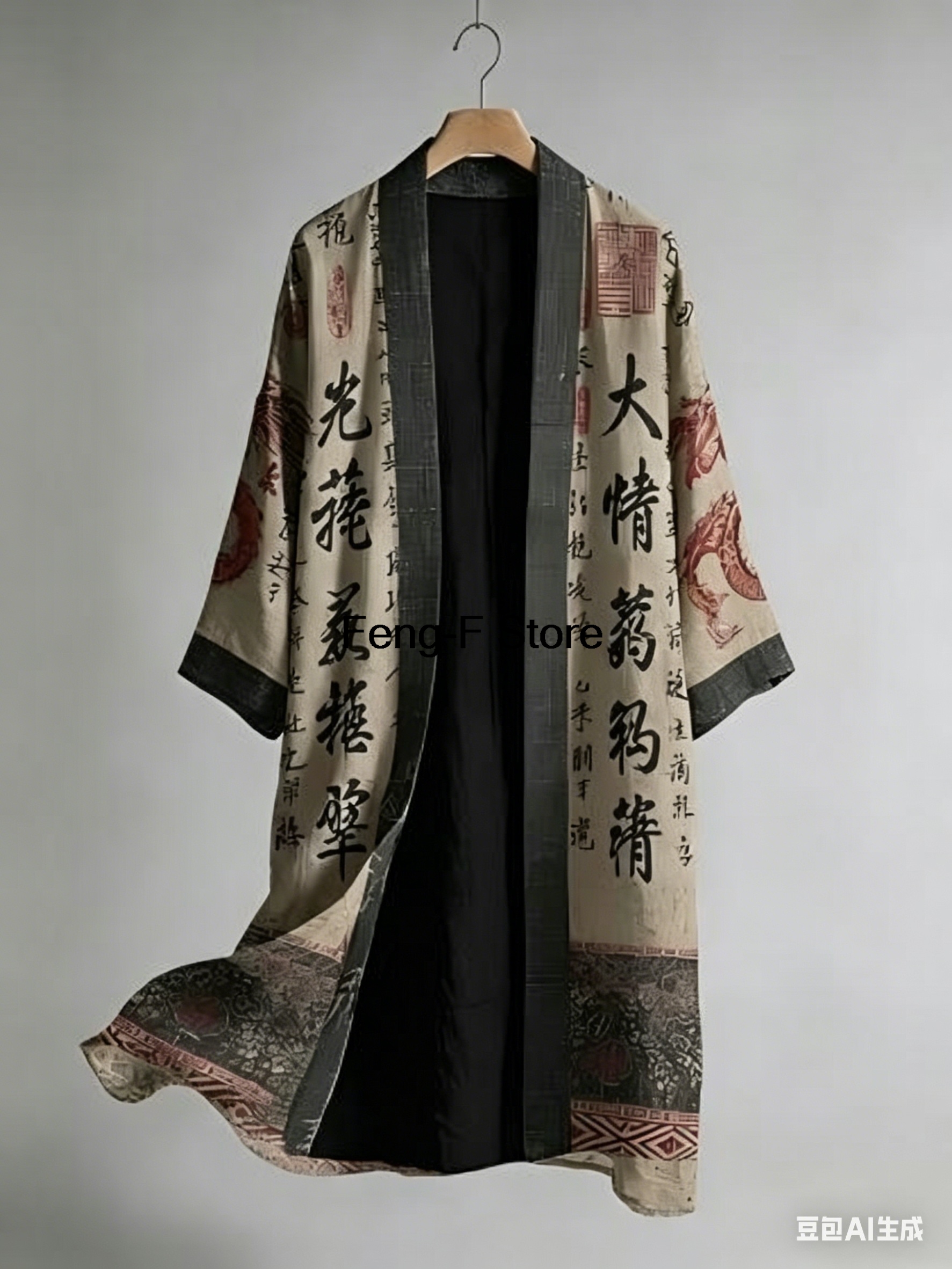 Cardigan long d'été pour homme, style chinois, imprimé grue, Hanfu, kimono japonais tendance, chemise décontractée à motif floral