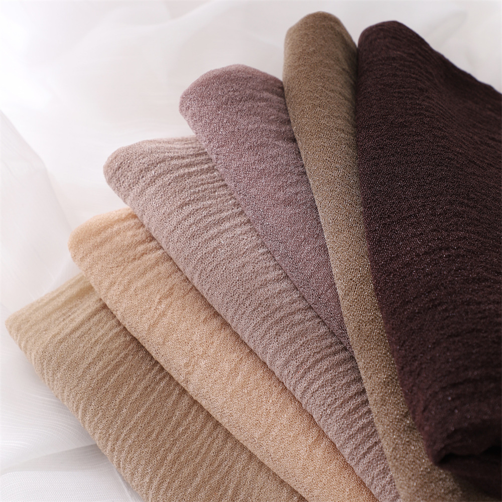 Nouveau froissé femmes musulmanes Hijab écharpe Abaya femmes voile Turbans pour femme rides châles et enveloppes islamiques Ramadan Hijabs écharpe