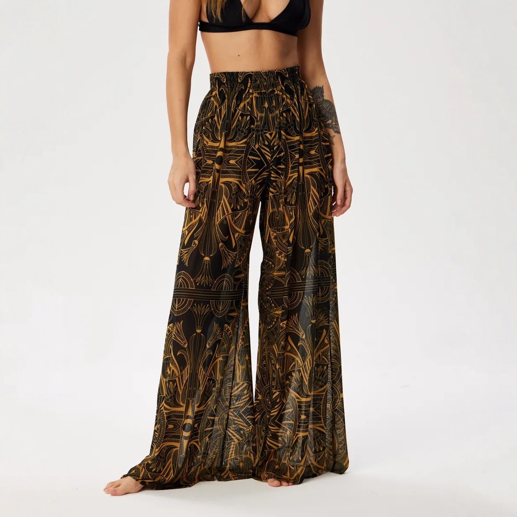 Jupe-pantalon de plage à jambes larges pour femmes, léger, séchage rapide, respirant, Protection solaire SPF, décontracté, coupe ample, vêtements de plage de vacances, été