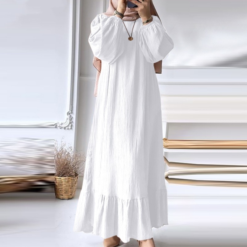 Robe Maxi à Manches sulfpour Femme, Caftan Éducatif, Abaya à la Mode, Eid Mulism, Turquie