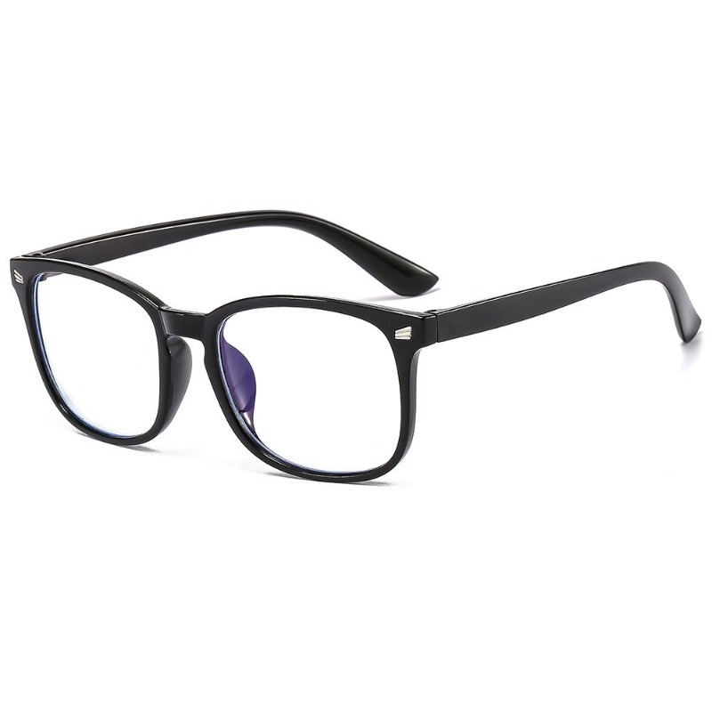 [Lunettes vintage] 2 paires de lunettes à monture carrée de style vintage |   Noir et transparent avec accents métalliques