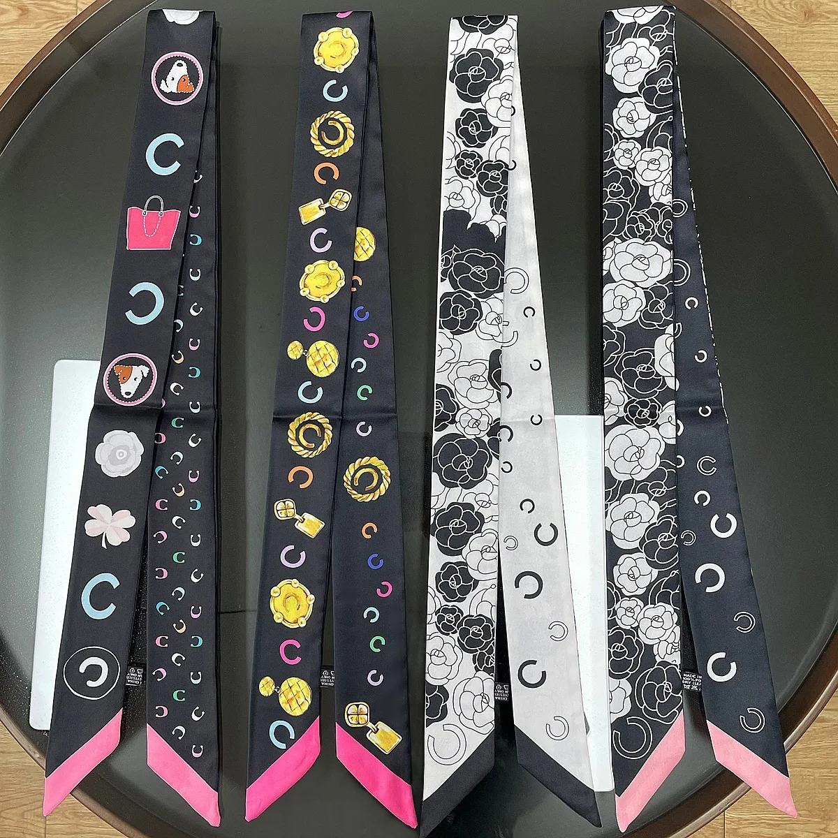 Foulard en soie pour femmes, polyvalent, petit Style parfum, cravate au cou, sac à main, accessoire cadeau, élégant, à la mode, été