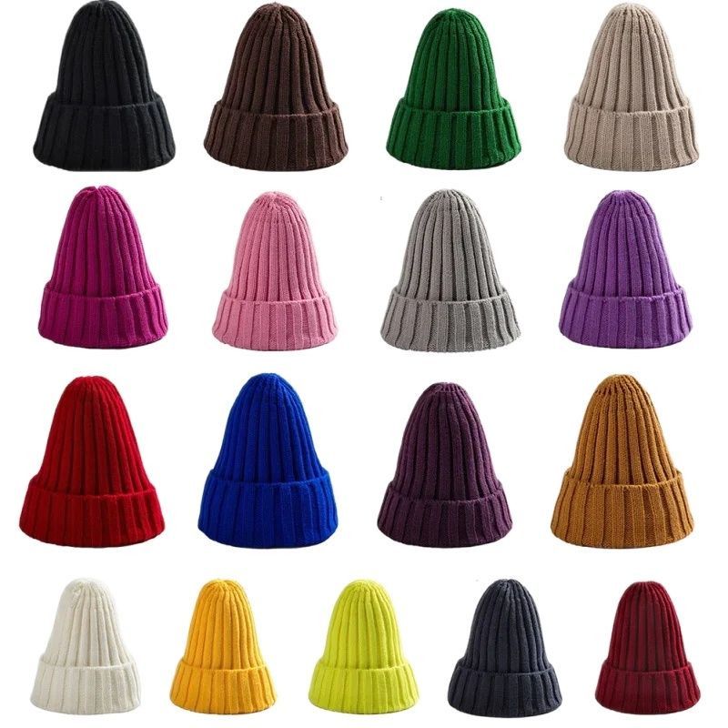 Chapeau d'Hiver en Coton Mélangé pour Homme et Femme, Unisexe, Solide, Chaud, Doux, HIP, Salle de Bain, Bonnets, Skullies, Fille, Vente en Gros