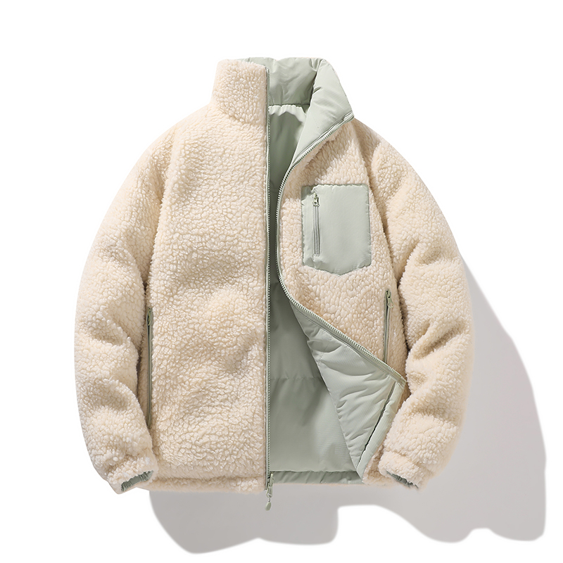 Style coréen à la mode vêtements d'hiver hommes Parkas laine manteau chaud coupe-vent épais manteau col montant multicolore hommes qualité manteau