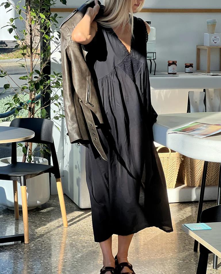 Femmes confortable décontracté Vintage coton Robe Robe été couleur unie col en V pull sans manches Robe offre spéciale S M L
