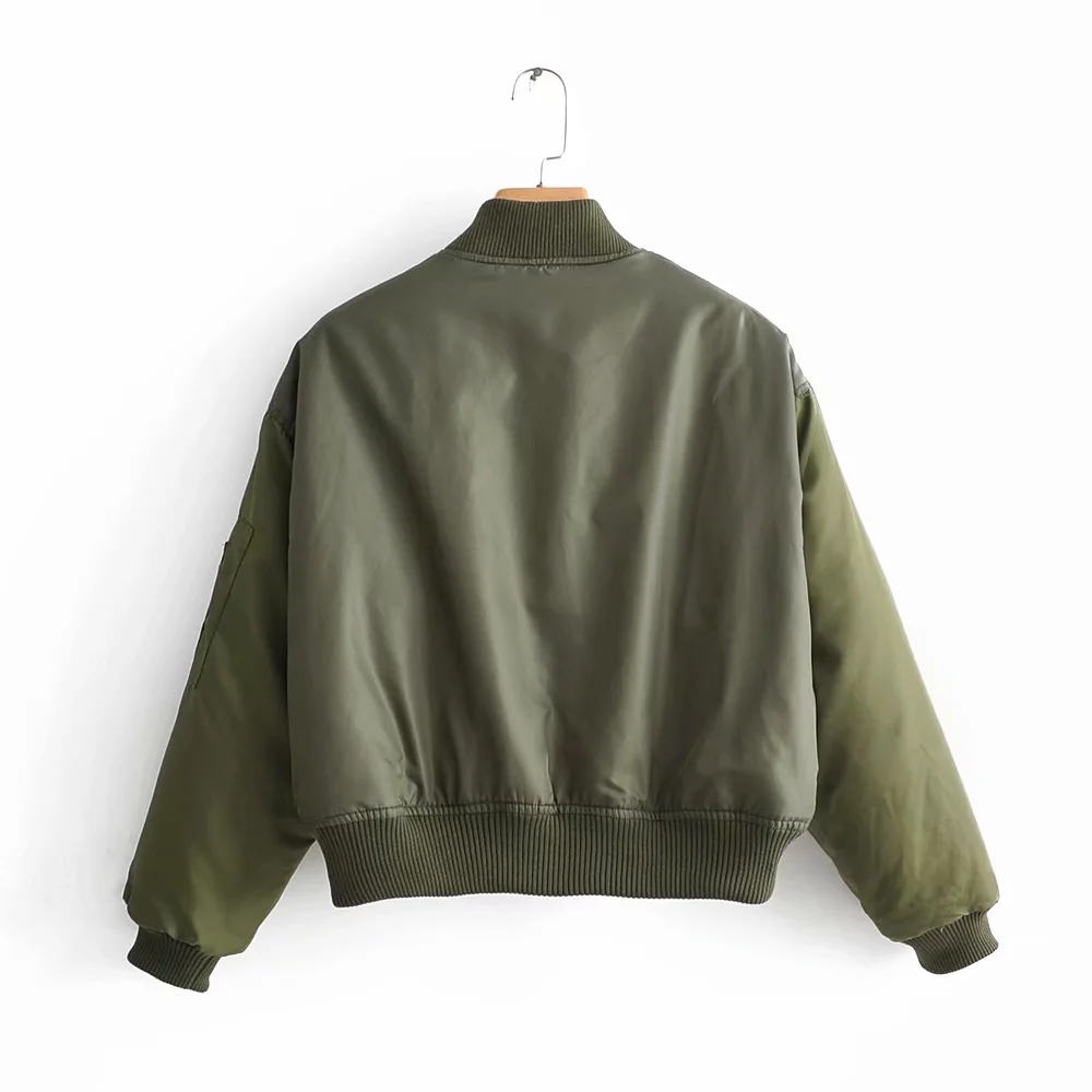 Blouson à manches longues et poches pour femme, streetwear chic, avec fermeture éclair, élastique, à la mode, 2020