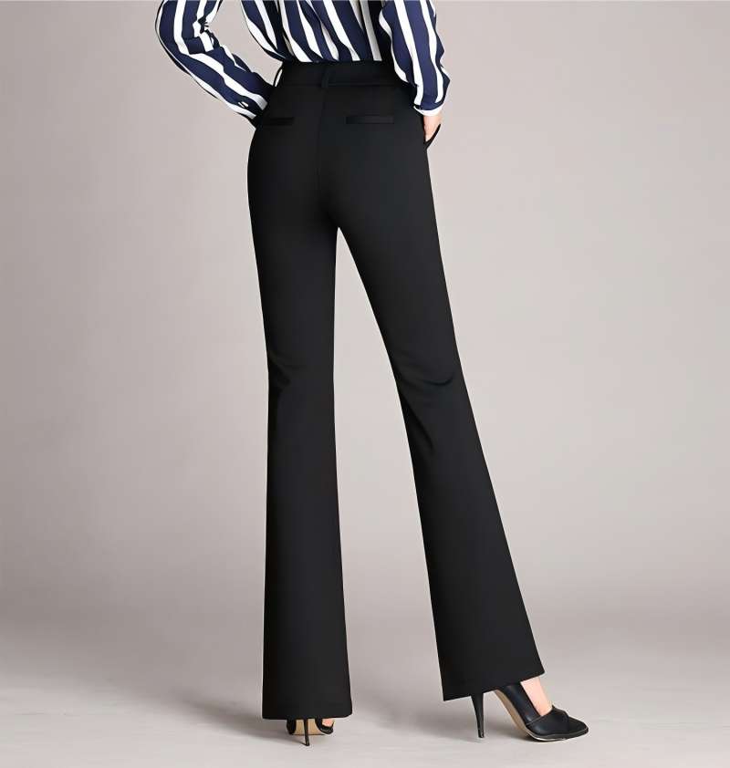 Pantalons décontractés d'affaires pour femmes, vêtements de bureau confortables avec poches, pantalons de travail élégants et coupe régulière