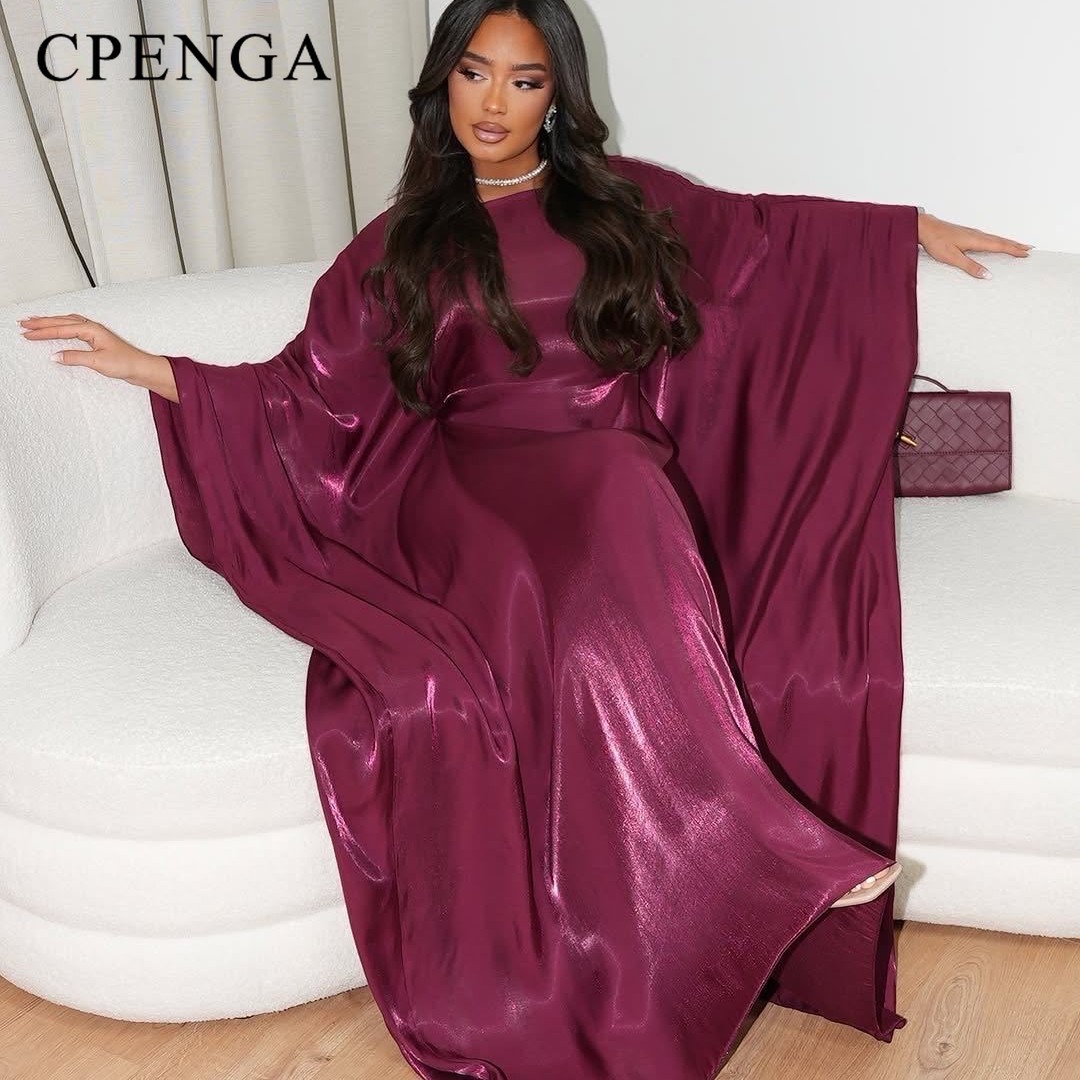 Robe Modeste de Luxe pour Femmes Musulmanes, Abaya de Dubaï, Vêtements de Fête Arabes, Tenue de Voyage et de Vacances, Kaftan Turc Tendance 2025 pour le Ramadan
