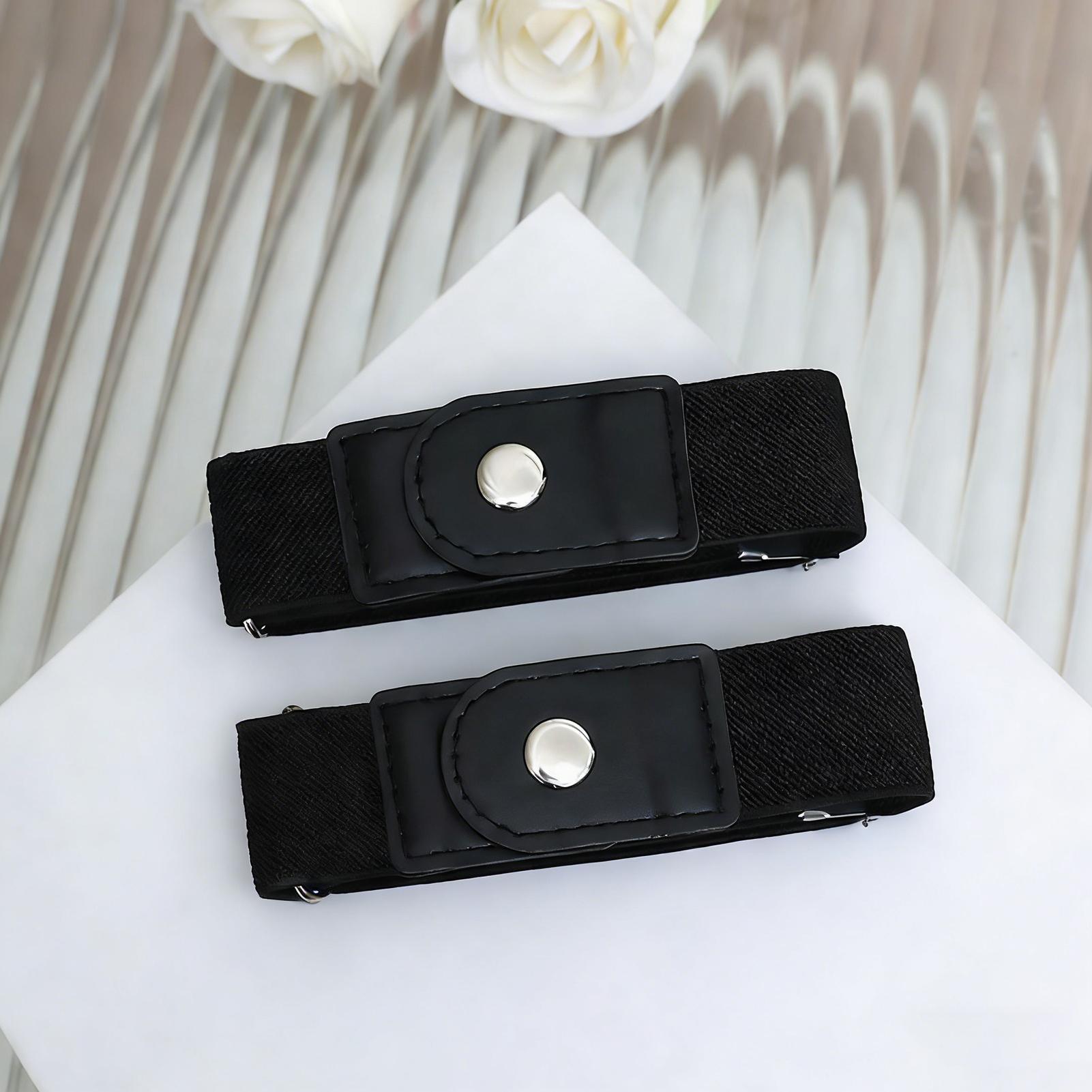 1 paire de ceintures élastiques sans boucle, extensibles et ajustables pour femmes et hommes, pour jeans, pantalons, robes, vêtements décontractés et mode