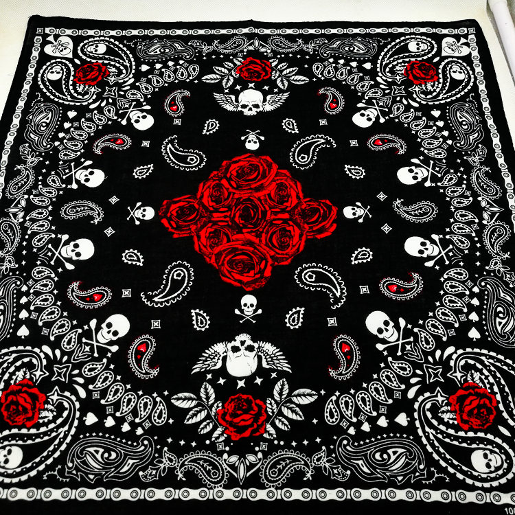 55X55 cm nouvelle écharpe carrée Hip Hop rouge Paisley Bandana chapeaux main foulard bandeau de cheveux écharpe cou poignet enveloppement bande couvre-chef cadeau
