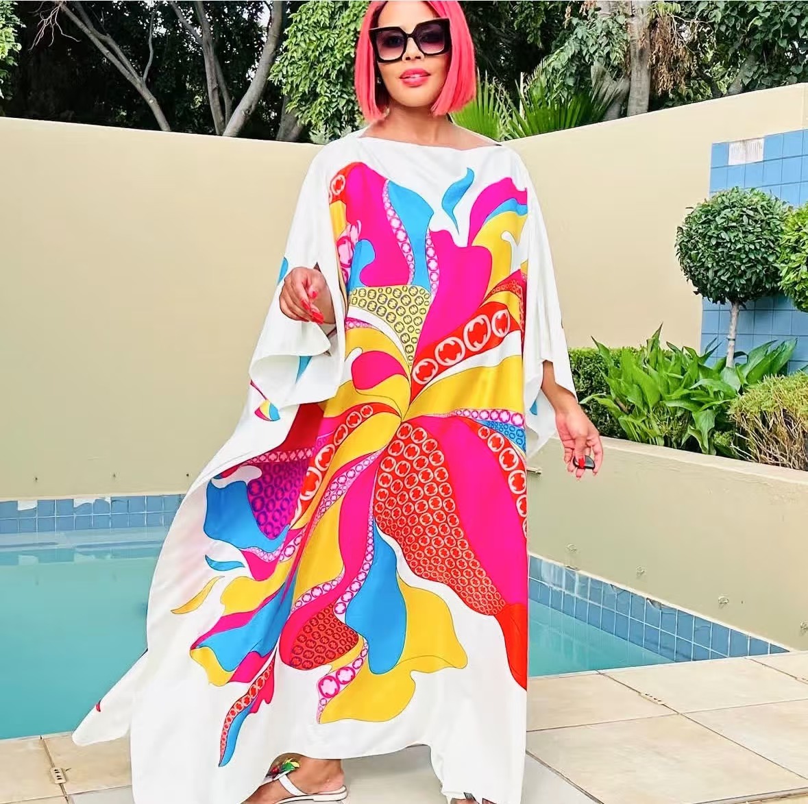 Robe maxi caftan imprimé sergé du moyen-orient, longue robe musulmane élégante, blogueur africain, designer adt abaya, été