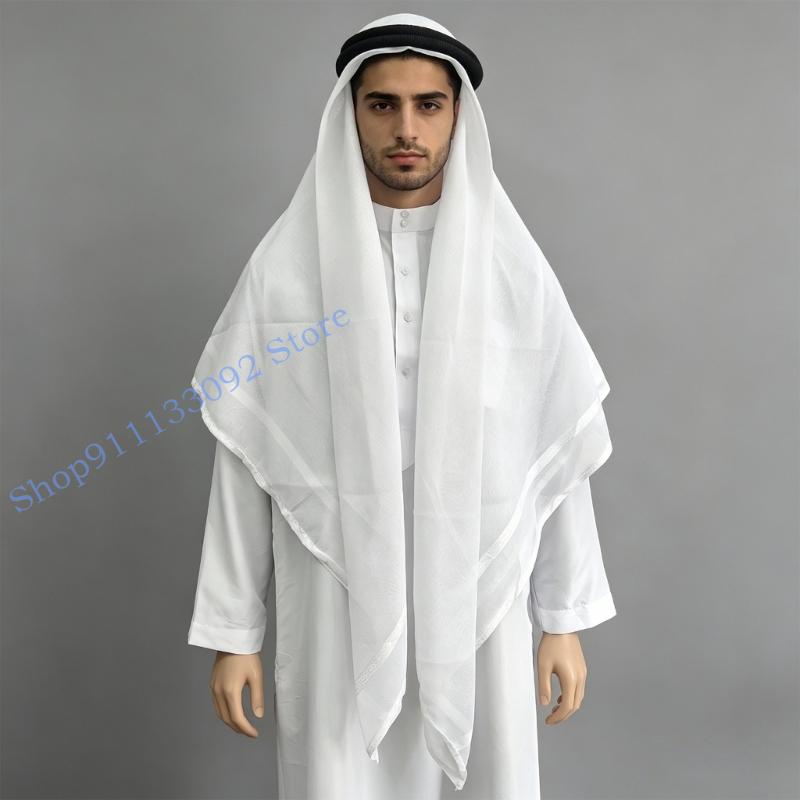 Écharpe Hijab carrée H9ED, châle arabe Shemagh pour femmes hommes, événement quotidien culturel