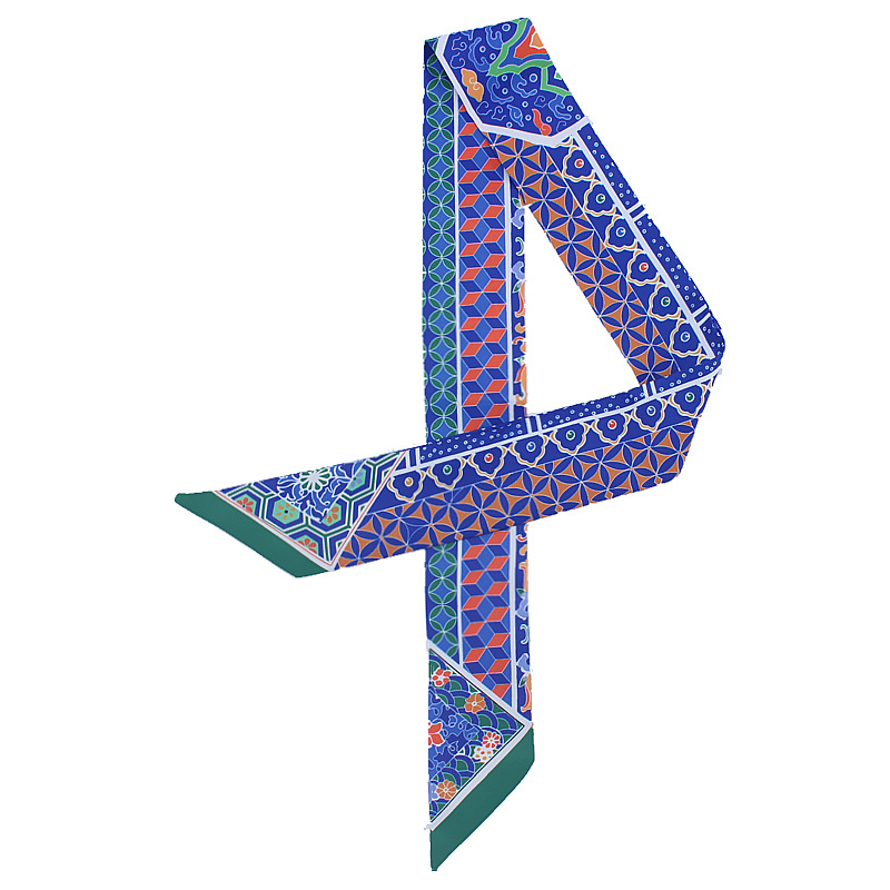 Chaud Long français Double face fleur de cajou sergé foulard en soie foulard de cou ruban multifonctionnel chemise écharpe en gros 5*90 cm