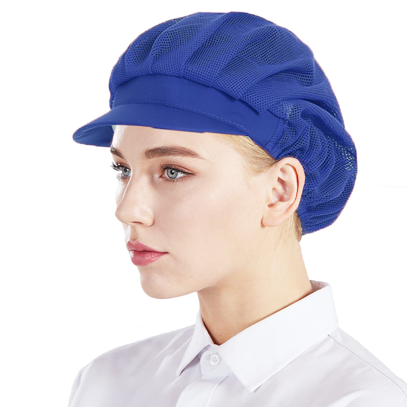 Chapeau de cuisine en maille pour Service alimentaire, 2 ou 5 pièces, chapeaux de travail élastiques pour restauration, couvre-cheveux pour femmes et hommes, chapeau d'atelier