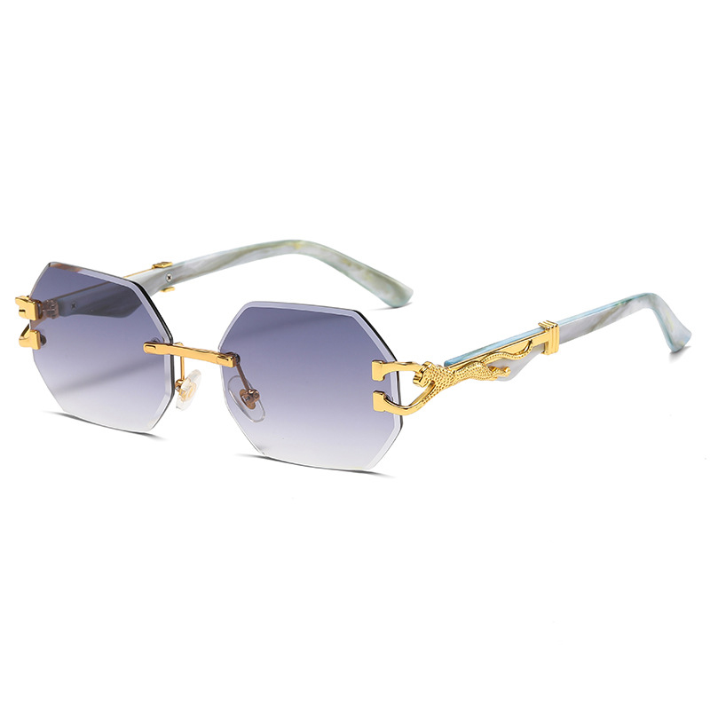 Lunettes de soleil léopard pour femmes et hommes, lunettes de soleil vintage, lunettes de soleil design de marque de luxe, protection UV400, lunettes à monture polygonale
