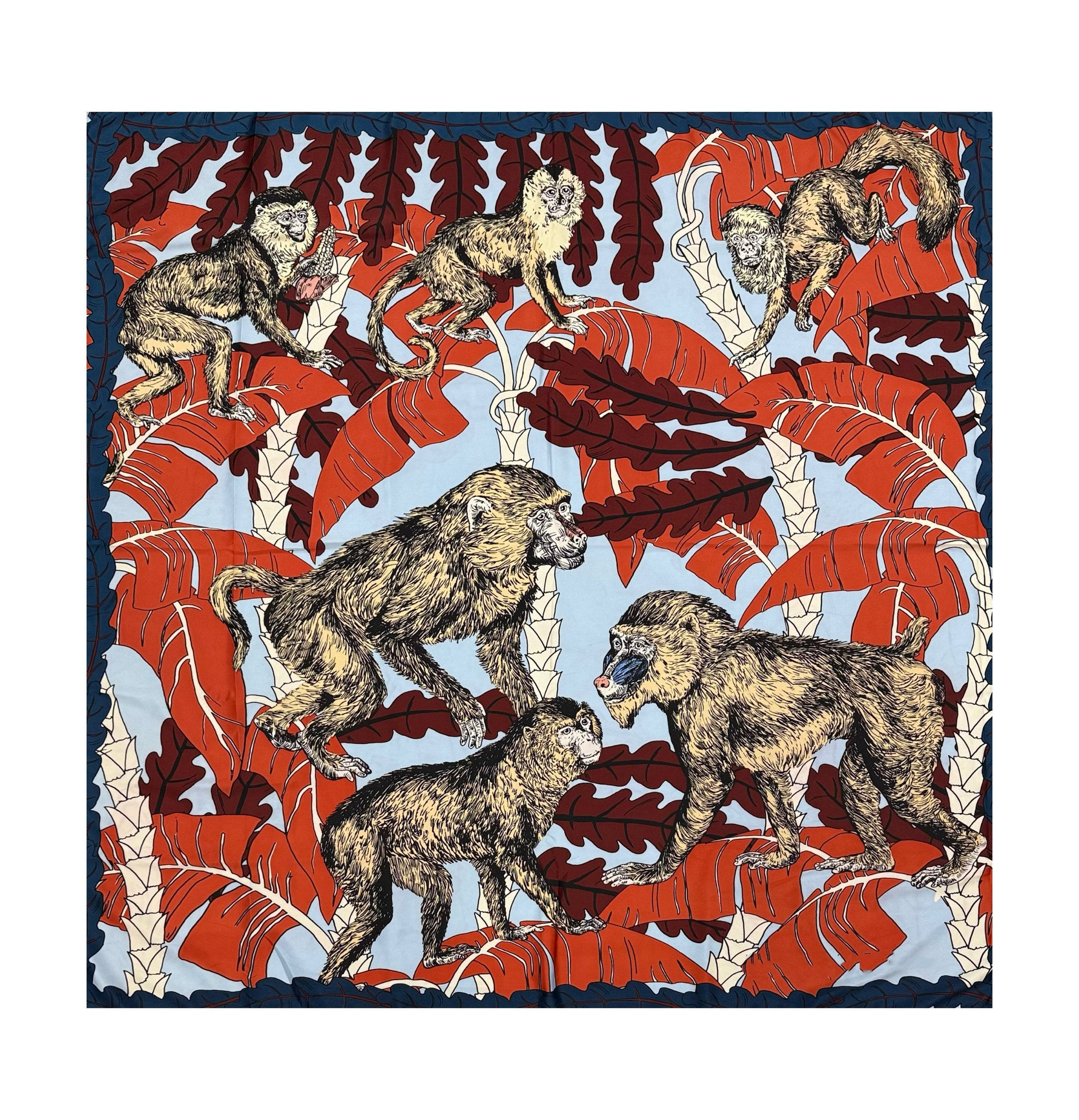 Écharpes en soie pour femme 	 à pois 	   Écharpe Graffiti Bandana, foulard carré tendance, 120cm x 120cm, en polyester