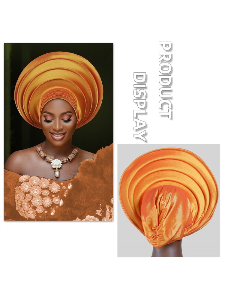 Nouveau Turban Africain 2026, Auto Gele Nigérian, Foulards de Tête Auto Gele, Bonnets Turban pour Femmes, Geles de Mariage, Bonnets Musulmans