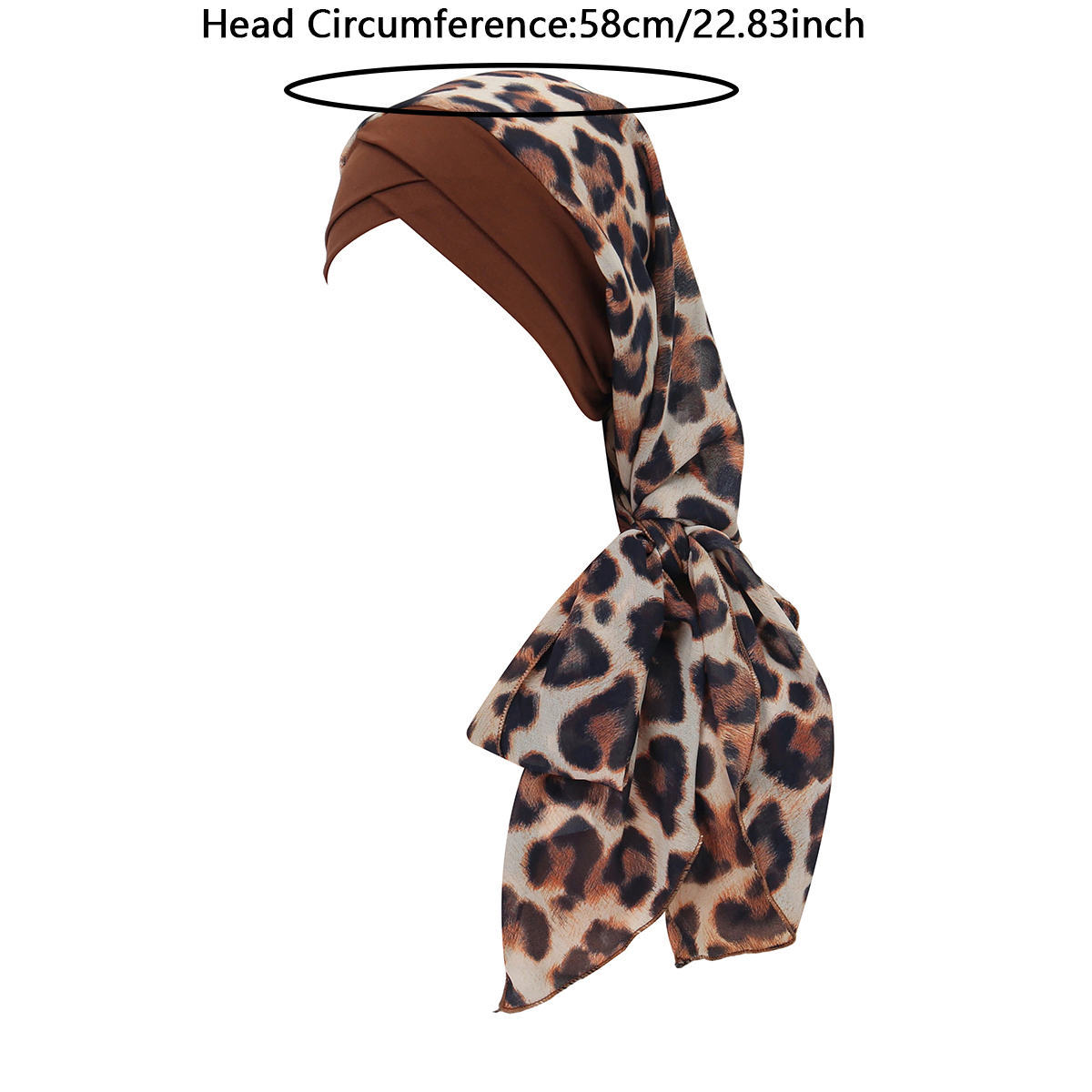 Bonnet Turban Imprimé Tendance pour Femme, Foulard Long à Queue, Bandana Extensible, Sous-Hijab Musulman, Couvre-Chute de Cheveux, Bonnets et Bonnets de Nuit