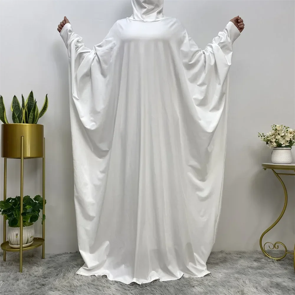 Abaya à capuche Eid femmes musulmanes vêtement de prière Robe à manches chauve-souris Abayas islamique Kaftan dubaï turquie Robe aérienne Burqa Caftan