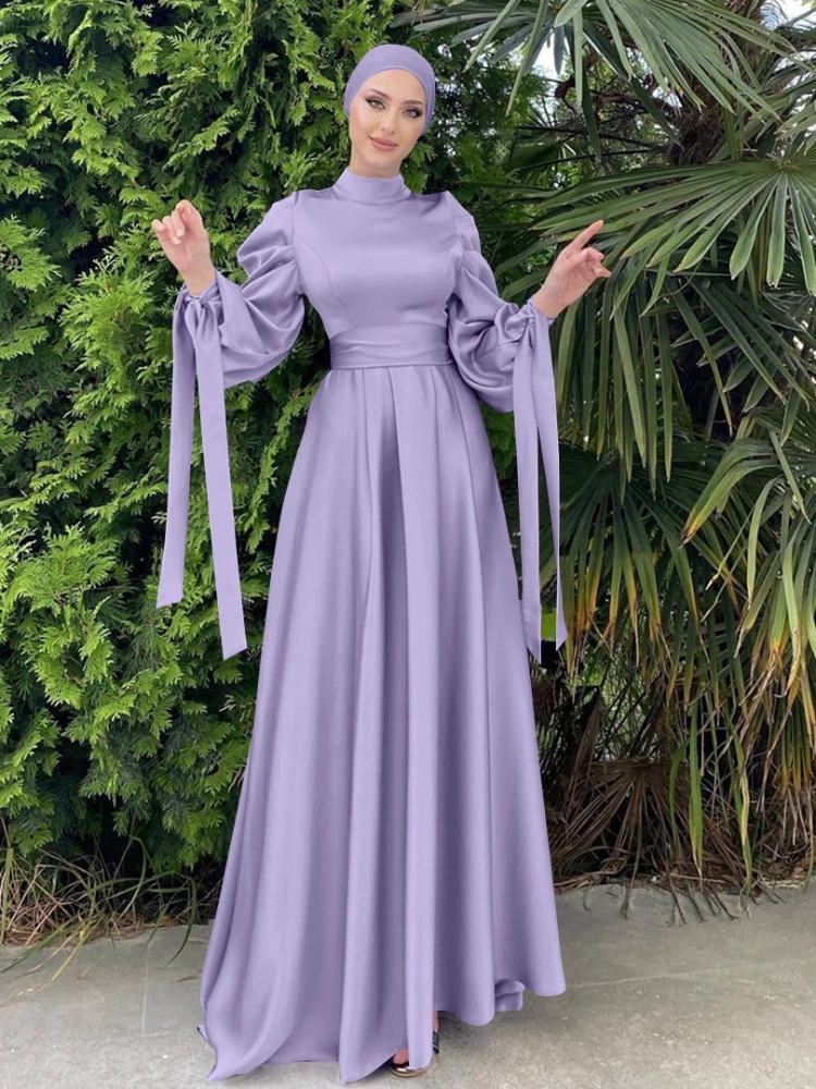 Eid Maroc Robe Femmes Musulman Abaya Arabe Hijab Dubaï Islam Caftan Robe Longue Musulmane Robes Largos Ramadan 2025