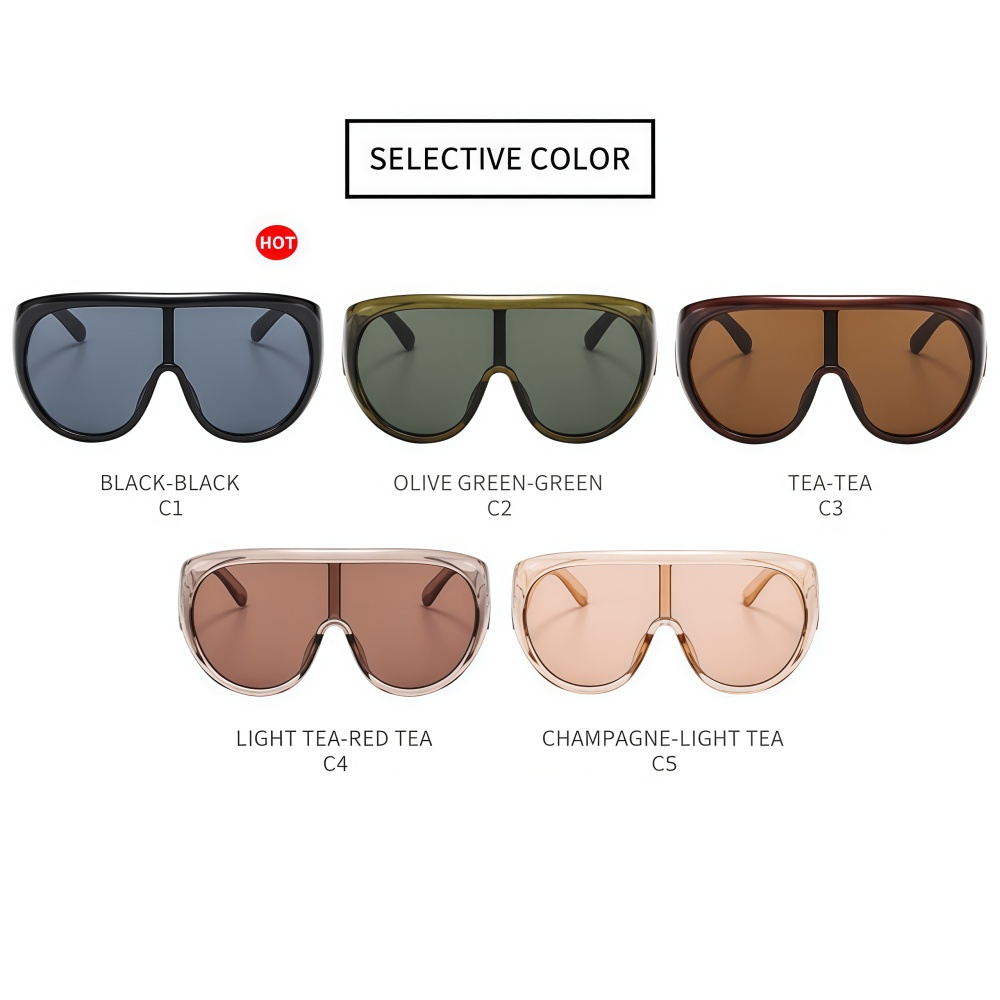 Lunettes de soleil de luxe surdimensionnées pour femmes et hommes, grandes lunettes de sport, tendance, UV400, nouvelle collection