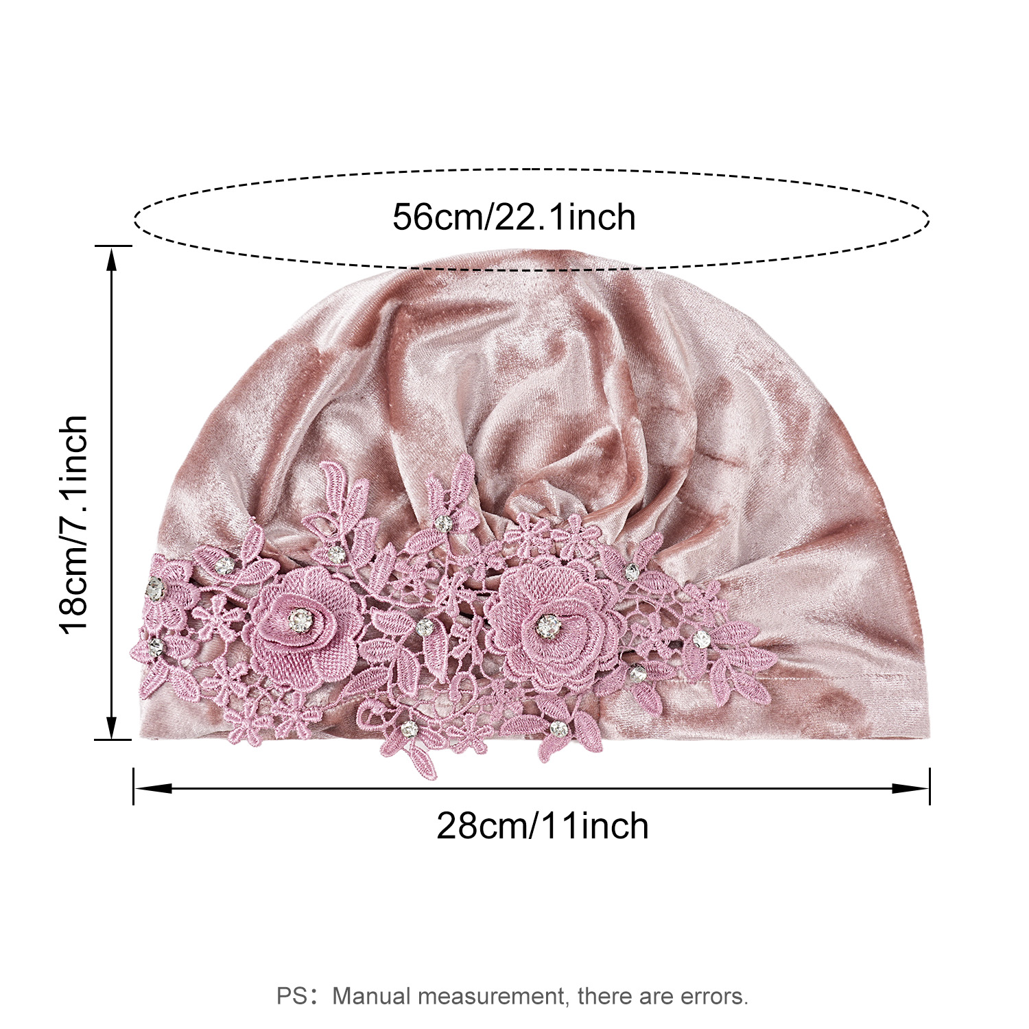 Fleur broderie Turban casquette pour femmes mode femme bandeau velours musulman foulard Bonnet Turbante mujer
