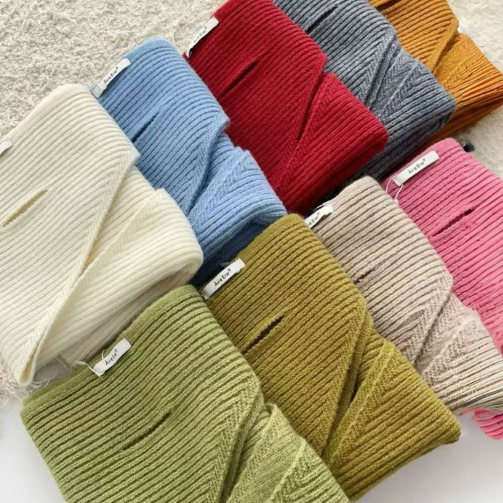 Écharpe tricotée en laine de couleur unie, Protection du cou, châle chaud pour femmes, écharpe triangulaire multifonctionnelle, Style britannique, nouvelle collection