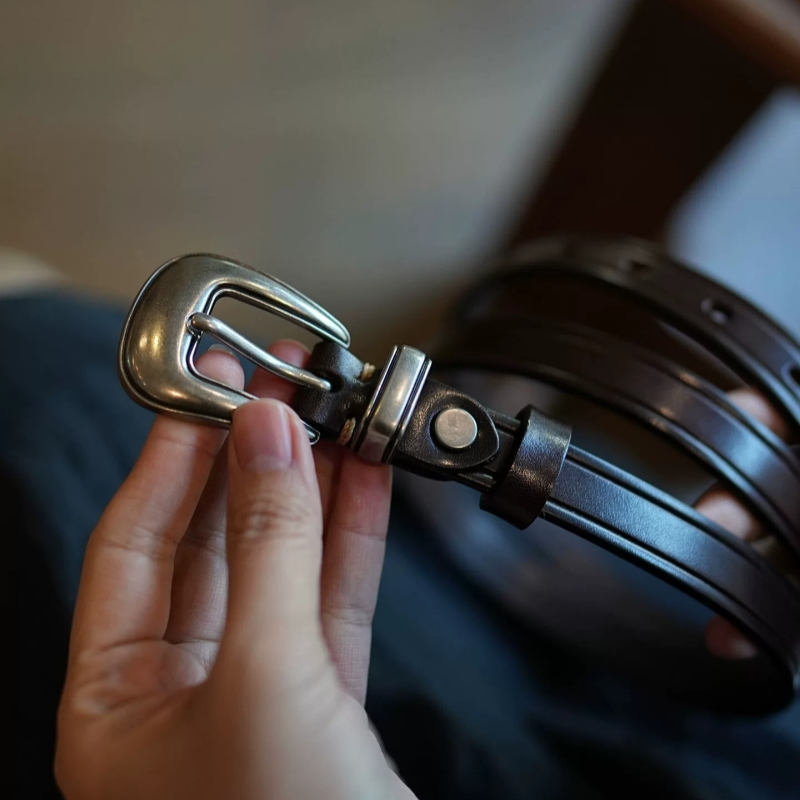 Ceinture fine en cuir véritable pour femme, design de créateur, polyvalente et simple, pour jeans, robes et pantalons