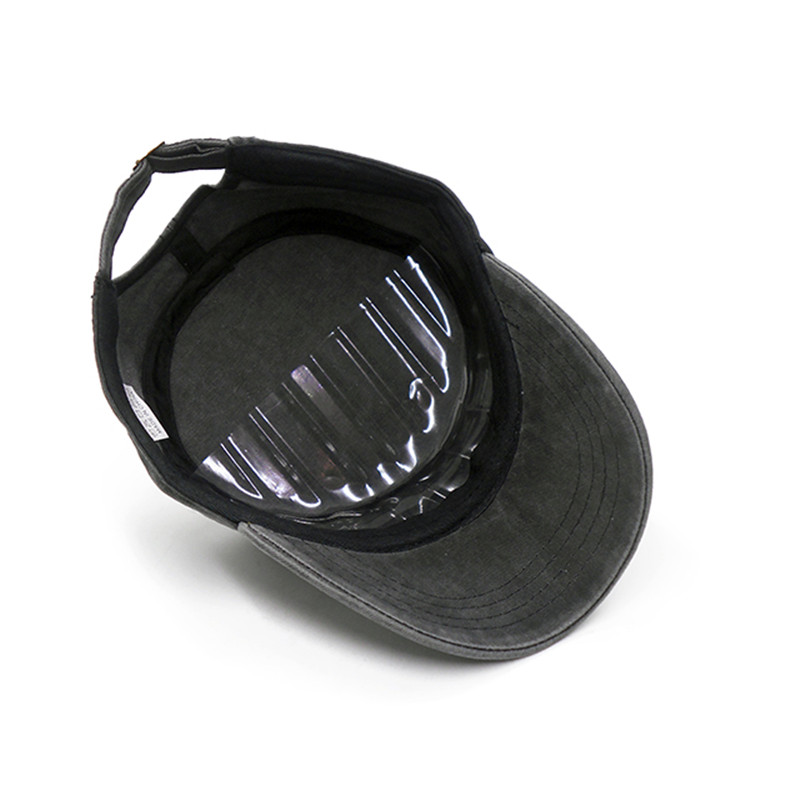 Casquette de baseball en coton lavé pour hommes, chapeau cool, tête de mort brodée, dessus plat, casquette militaire, chapeaux de papa décontractés, extérieur