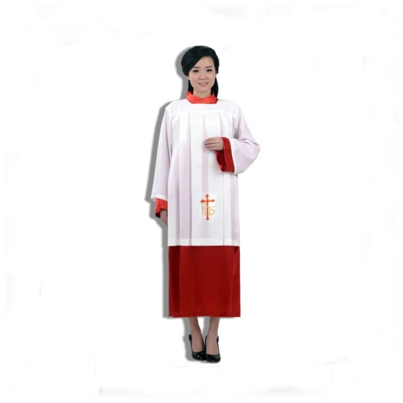 Ensemble de robe intérieure d'autel, robe d'autel, vestimentaire de serveur, robes de chœur liturgique, habit de prêtre et de clergé, jugeon comme Églises catholiques romaines, surplis, 2 pièces