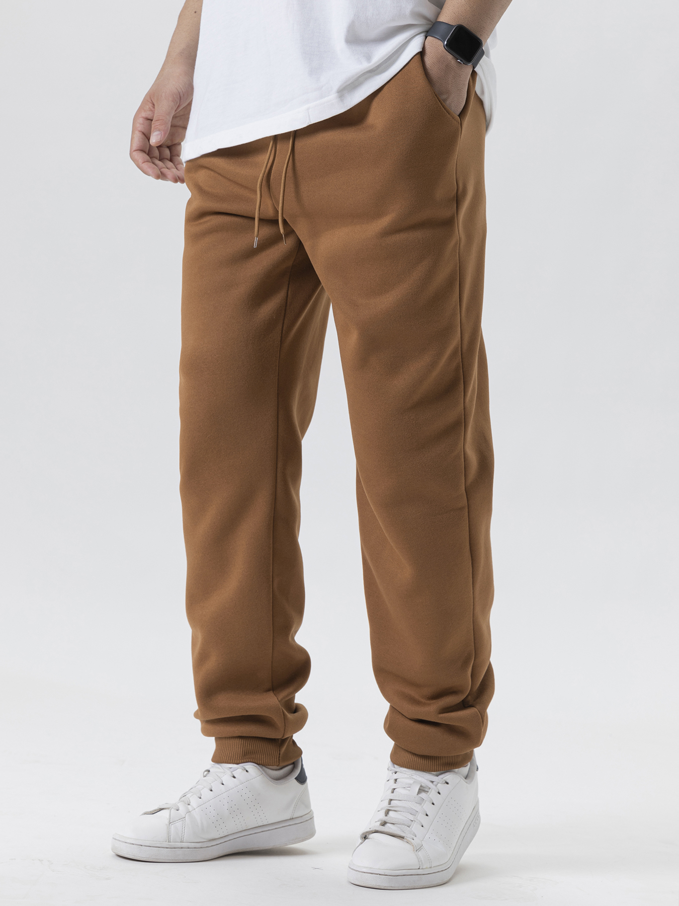 Pantalons décontractés pour hommes automne hiver pantalons de survêtement en polaire hommes Joggers taille élastique Sport pantalons décontractés Baggy Fitness vêtements de Sport