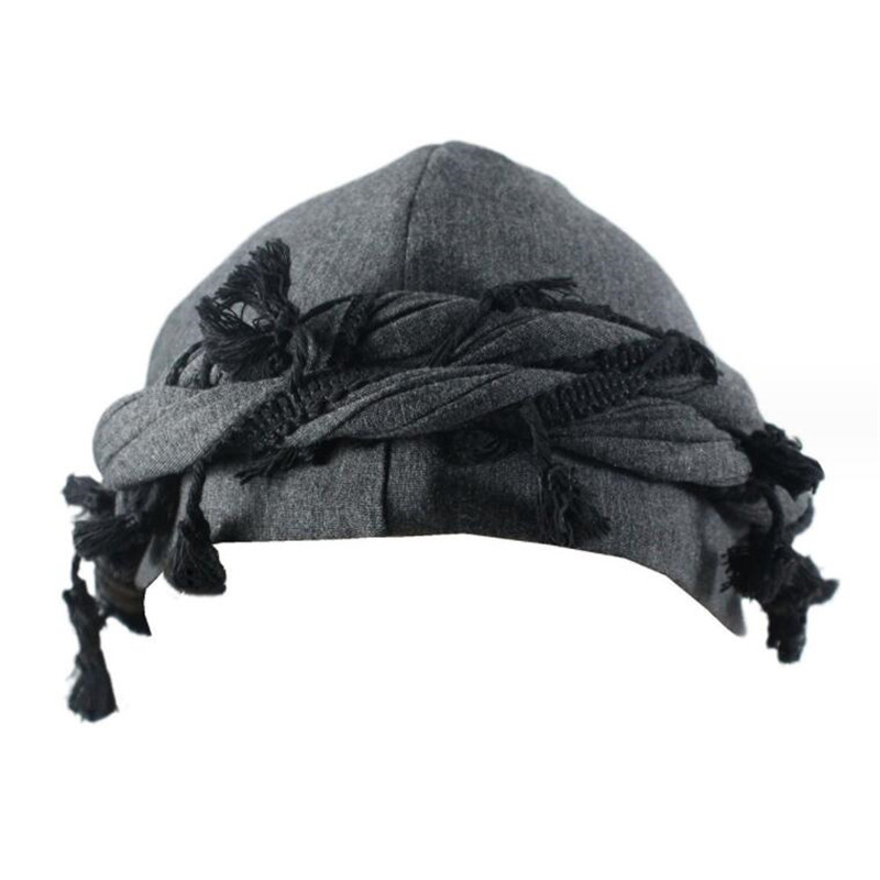 Chapeau Turban pour hommes, doublure en Satin, bandeau extensible, casquette de chimio Halo pour hommes, casquette indienne, foulard, chapeau Hip Hop