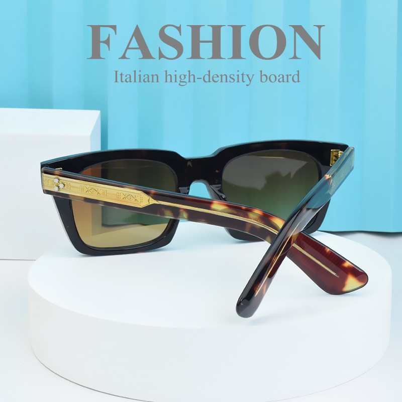 lunettes de soleil de luxe, lunettes de soleil en acétate épais pour hommes et femmes, lunettes de mode carrées rétro de créateur, lunettes de soleil uv pare-soleil faites à la main