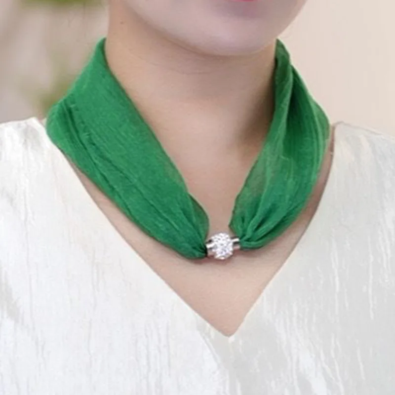 Écharpe de Style Coréen en Dentelle, Décoration Mince, Absorption Magnétique, Protection du Cou, Nouvelle Collection Printemps Automne 2024