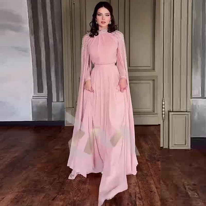 Robe de Soirée Maxi pour Femme Musulmane, Tenue Éducative, Kaftan, Jalabiya, Arabie Saoudite, Dubaï, Maroc, Ramadan