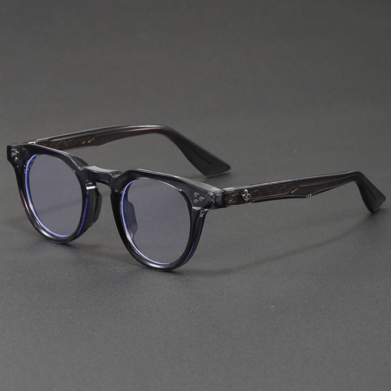 Lunettes anti-lumière bleue rondes tendance, monture épaisse rétro, lunettes optiques pour hommes et femmes, protection UV, lunettes pour ordinateur