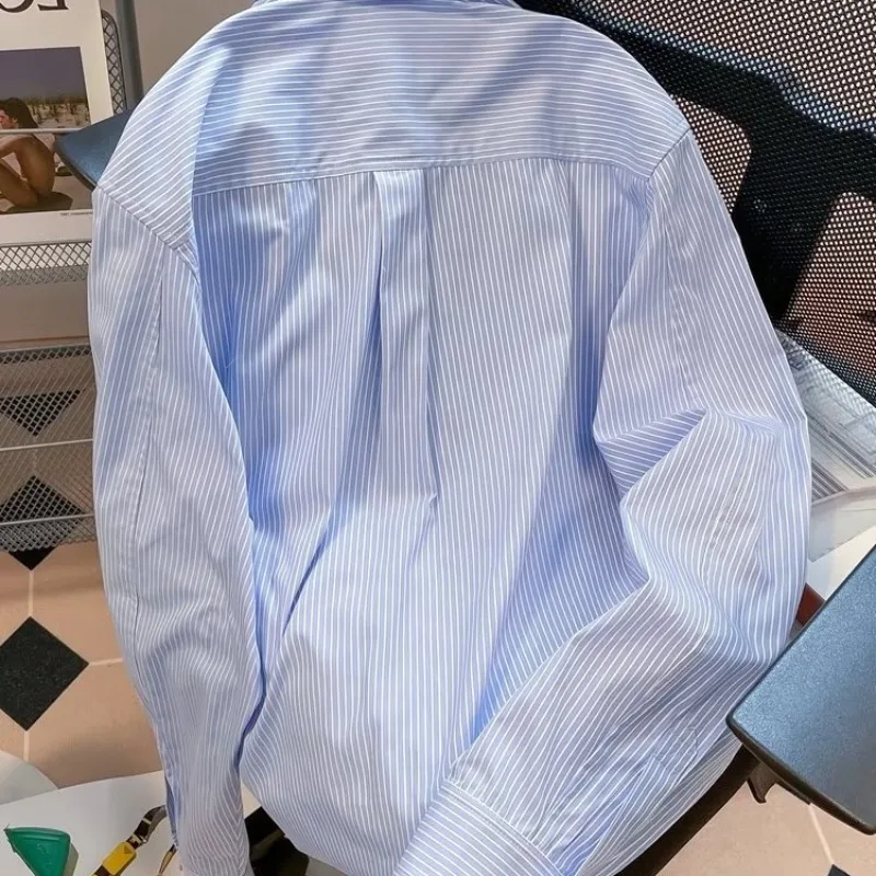 Chemise décontractée tendance à manches longues pour homme, nouvelle collection printemps-automne 2026, chemise tissée à rayures, mode décontractée pour homme