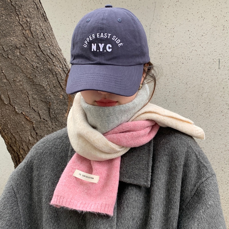 Écharpe tricotée monochromatique pour femme, foulard Skinny Bufanda, foulard de la présidence, fil de laine élastique, cachemire chaud, optique, mode hivernale