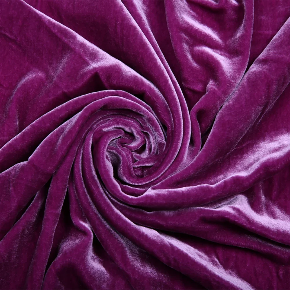 Tissu de velours véritable de luxe, robe de banquet en velours de mûrier, vêtements de haute qualité, drapé doux au mètre, 1 m, 3 m, 5m